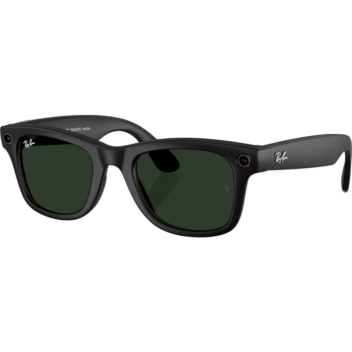 Смарт-окуляри Ray-Ban Meta Wayfarer Mate Black Frame Clear to Graphite Green Transitions S50