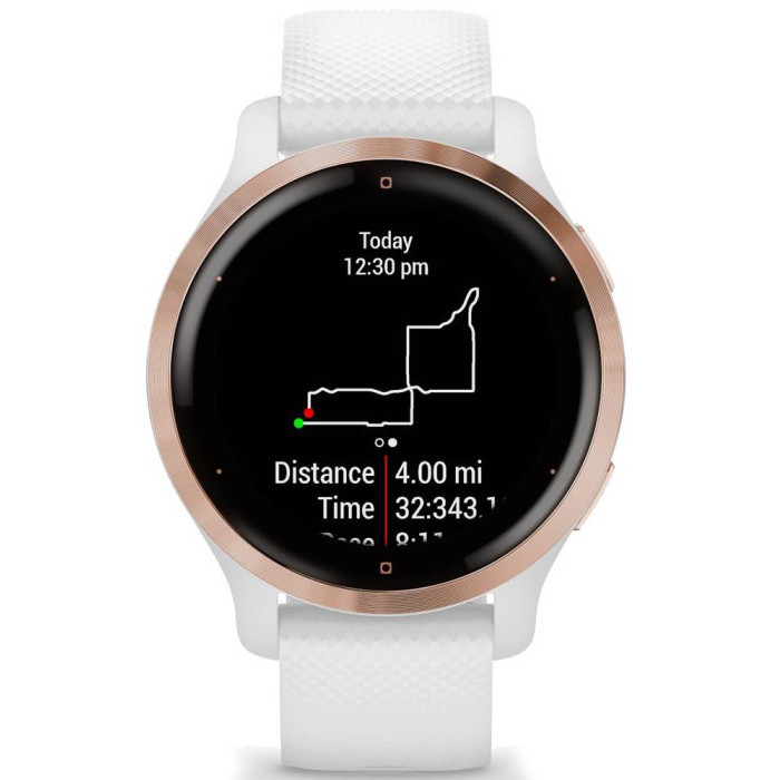 Смарт-годинник Garmin Venu 2S Rose Gold Bezel with White Case and Silicone Band