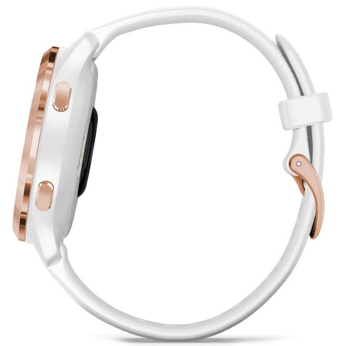 Смарт-годинник Garmin Venu 2S Rose Gold Bezel with White Case and Silicone Band