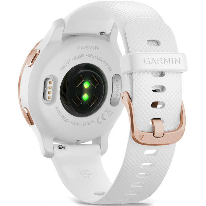 Смарт-годинник Garmin Venu 2S Rose Gold Bezel with White Case and Silicone Band