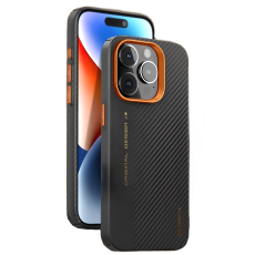 Чохол для iPhone 15 Pro - Blueo (600D) Aramid Dual Texture MagSafe, Orange