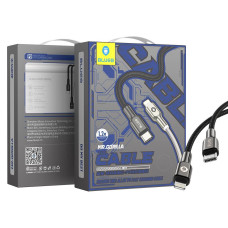 Кабель USB-C to Lightning - Blueo, Braided Zinc Alloy, Black
