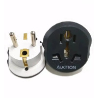 Перехідник на євророзетку універсальний Auktion 16A Black