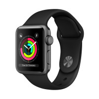 Apple Watch S3 42mm Space Gray, Black Sport Band Вживаний (б/в)
