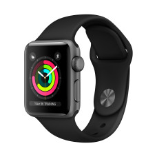 Apple Watch S3 42mm Space Gray, Black Sport Band Вживаний (б/в)