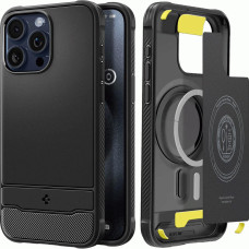 Чохол для iPhone 15 Pro Max - Spigen Rugged Armor MagSafe, Matte Black