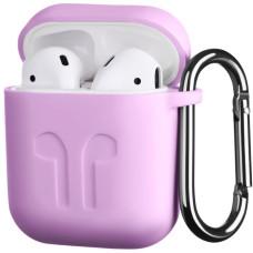 Чохол для Apple AirPods 2 - 2E Pure Color Silicone Inprint, Levender