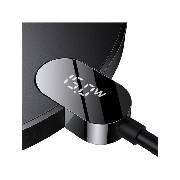 Бездротова зарядна станція - Baseus LED Display Wireless Charger 10W Black