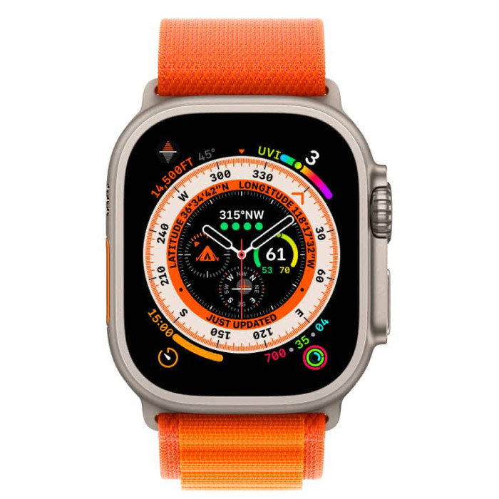 Ремінець для Apple Watch - 42/44/45/46/49mm, Apple Alpine Loop Band Small, Orange