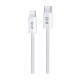 Кабель USB-C to Lightning - Blueo, Braided PD 1.2m, White