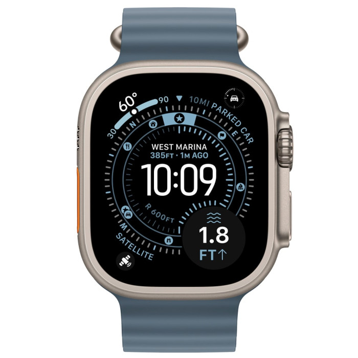 Apple Watch Ultra 3 Natural Titanium, Anchor Blue Ocean Band, LTE Як новий
