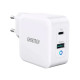 Зарядний пристрій - Choetech 65W GaN PD USB-C Mini Fast Charger, White