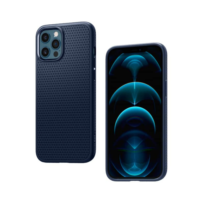 Чохол для iPhone 12 Pro Max - Spigen Liquid Air, Navy Blue