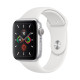 Apple Watch S5 44mm Silver, White Sport Band Вживаний (б/в)