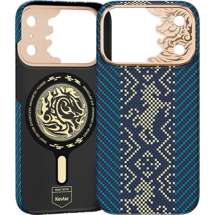 Чохол для iPhone 17 Pro / 18 Pro - Benks Armor Air Kevlar Knight MagSafe, Blue