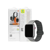 Ремінець для Apple Watch - 42/44/45/46/49mm, Blueo Magnetic Silicone Band, Grey