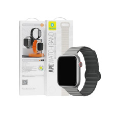 Ремінець для Apple Watch - 42/44/45/46/49mm, Blueo Magnetic Silicone Band, Grey