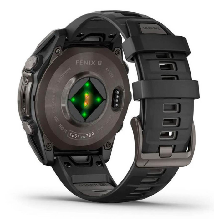Смарт-годинник Garmin Fenix 8 Pro 47mm AMOLED Carbon Gray DLC Titanium with Black Gray Як Новий