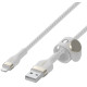 Кабель USB to Lightning - Belkin, Braided Silicone 1m, White