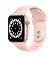 Apple Watch S6 44mm Gold, Pink Sand Sport Band