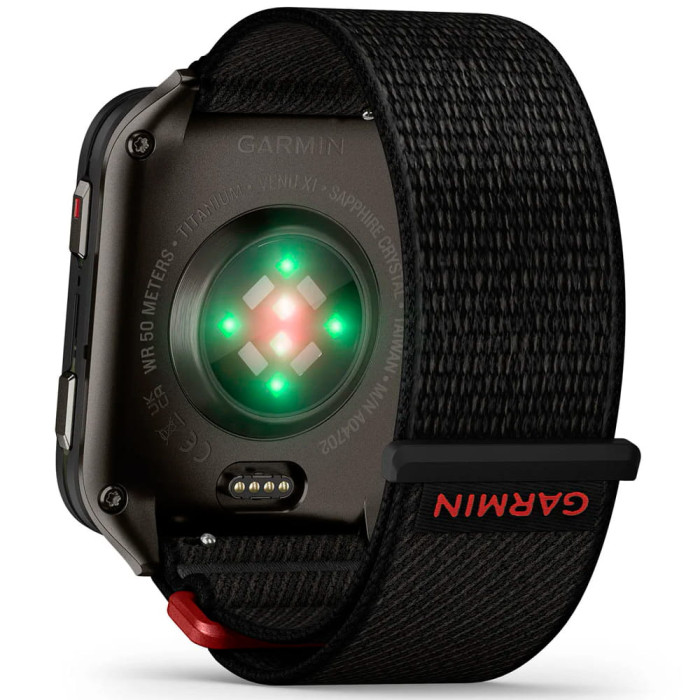 Смарт-годинник Garmin Venu X1 Black with Slate Titanium Case Back and Black ComfortFit Nylon Band