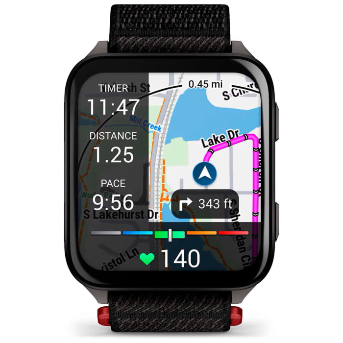Смарт-годинник Garmin Venu X1 Black with Slate Titanium Case Back and Black ComfortFit Nylon Band
