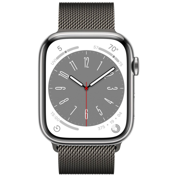 Apple Watch S9 41mm Graphite Stainless Steel, Graphite Milanese Loop