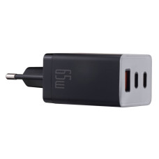 Зарядний пристрій - McDodo, GaN 5 Mini Fast 2xUSB-C+USB 65W, Black