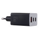 Зарядний пристрій - McDodo, GaN 5 Mini Fast 2xUSB-C+USB 65W, Black