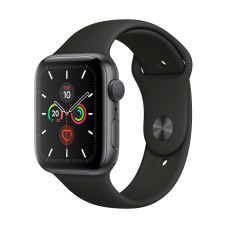 Apple Watch S5 44mm Space Gray, Black Sport Band Вживаний (б/в)