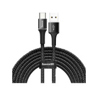 Кабель USB to USB-C - Baseus, Halo Data Cable 3m, Black