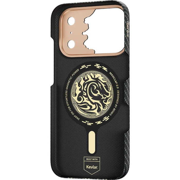 Чохол для iPhone 17 Pro / 18 Pro - Benks Armor Air Kevlar Knight MagSafe, Black