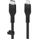 Кабель USB-C to Lightning - Belkin, Braided Silicone 1m, Black