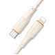 Кабель USB-C to Lightning - Blueo, Ape Legend Creamy Silicone, White / Orange