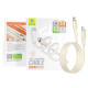 Кабель USB-C to Lightning - Blueo, Ape Legend Creamy Silicone, White / Orange