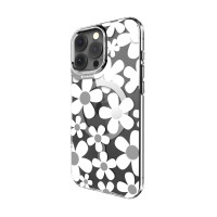 Чохол для iPhone 16 Pro Max - Switcheasy Fleur M Patterned Shockproof MagSafe, White