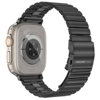 Ремінець для Apple Watch - 42/44/45/46/49mm, AmazingThing Titan Steel Band, Black