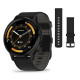 Смарт-годинник Garmin Venu 3 Slate Stainless Steel Bezel with Black Case and Leather Band