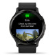 Смарт-годинник Garmin Venu 3 Slate Stainless Steel Bezel with Black Case and Leather Band