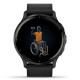 Смарт-годинник Garmin Venu 3 Slate Stainless Steel Bezel with Black Case and Leather Band
