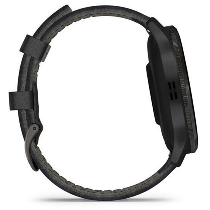 Смарт-годинник Garmin Venu 3 Slate Stainless Steel Bezel with Black Case and Leather Band