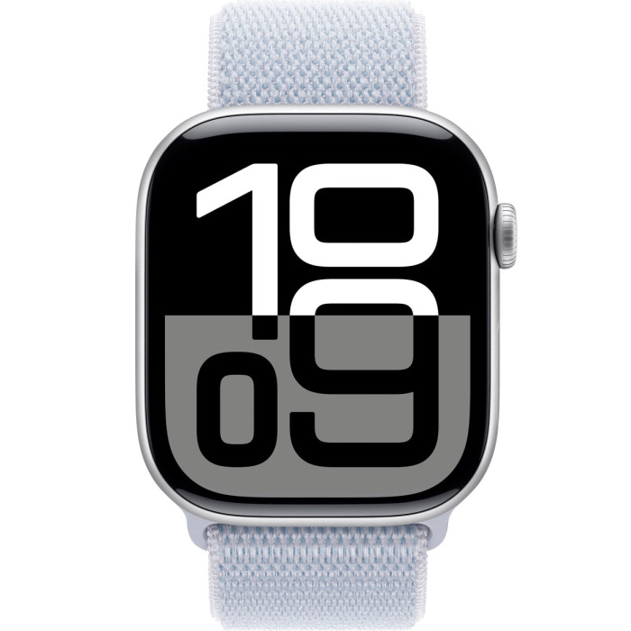 Apple Watch S10 46mm Silver, Blue Cloud Sport Loop