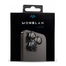 Захисне скло камери для iPhone 14 Pro / 14 Pro Max - Monblan, Metal Ring Series, Space Black
