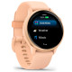 Смарт-годинник Garmin Vivoactive 6 Metallic Pink Dawn with Bone Silicone Band