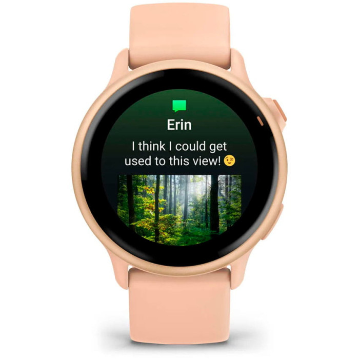 Смарт-годинник Garmin Vivoactive 6 Metallic Pink Dawn with Bone Silicone Band