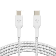 Кабель USB-C to USB-C - Belkin, Braided 1m, White