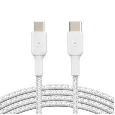 Кабель USB-C to USB-C - Belkin, Braided 1m, White