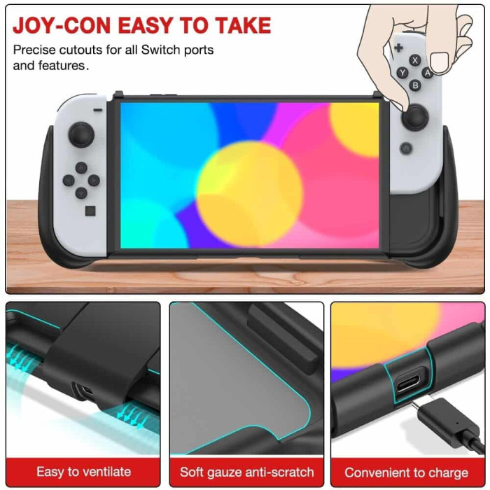 Чохол для Nintendo Switch Grip Cover Black