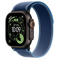 Apple Watch Ultra 3 Black Titanium, Blue/Bright Blue Trail Loop, (M/L), LTE