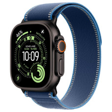 Apple Watch Ultra 3 Black Titanium, Blue/Bright Blue Trail Loop, (M/L), LTE